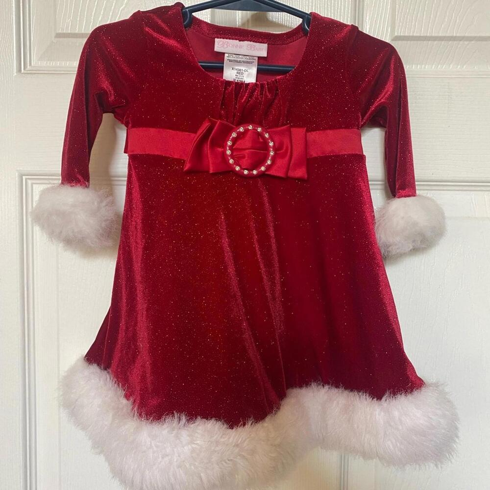 Bonnie Baby Red and White Formal Dress 12 Months